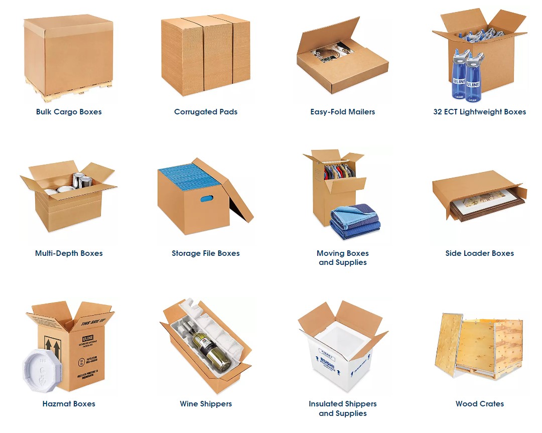 Types of packaging material